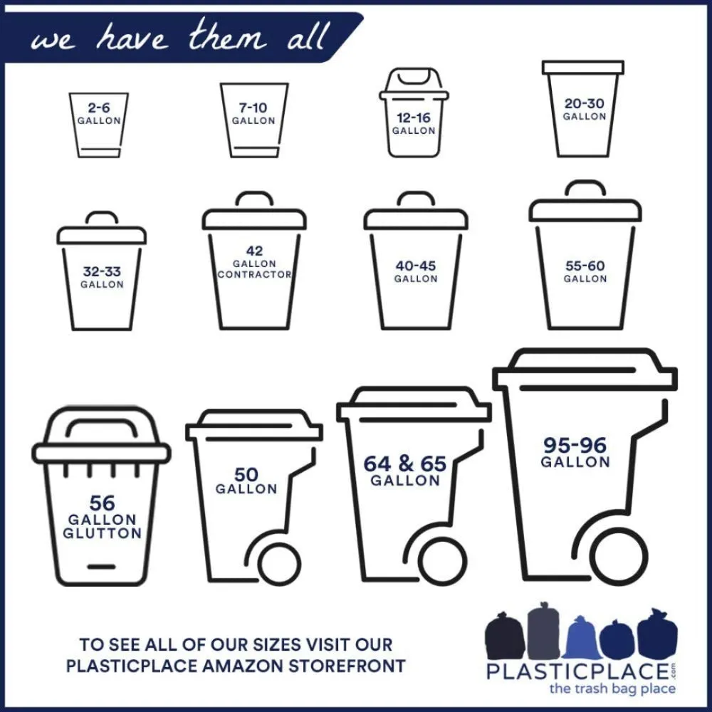 12-16 Gallon Eco-Friendly Trash Bags - 1.2 Mil - 250/Case