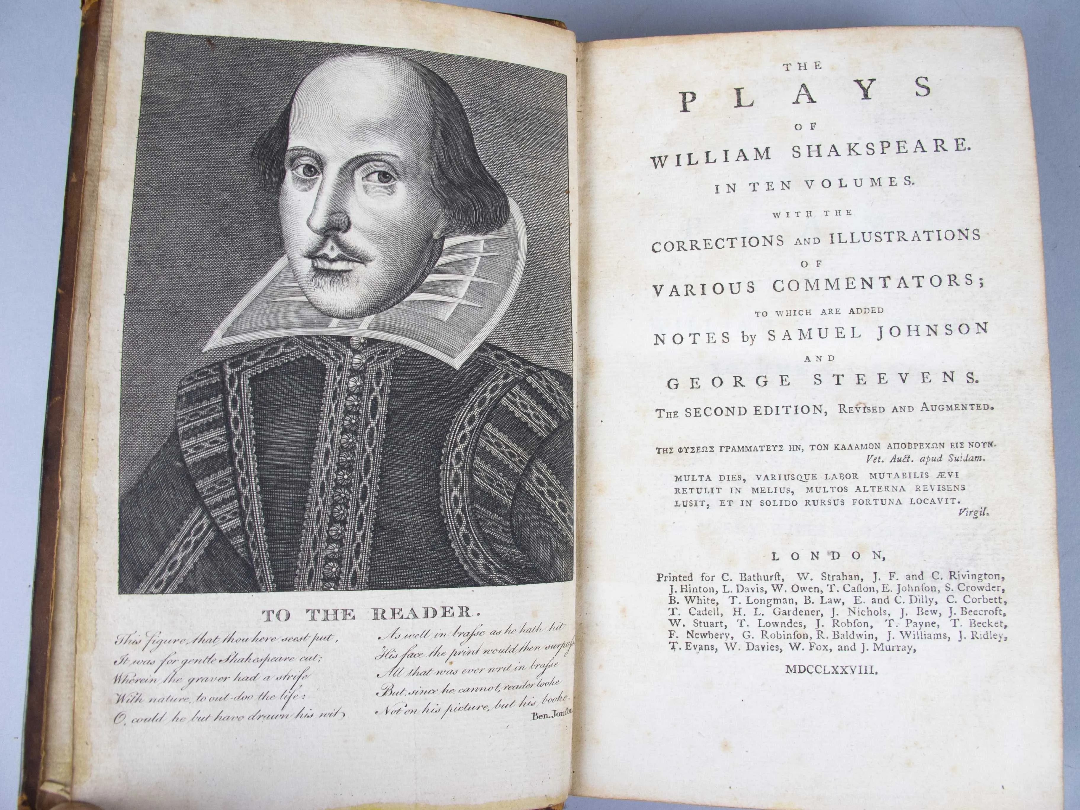 1778 The Plays Of William Shakespeare In 10 Volumes, Notes by Johnson & Steevens