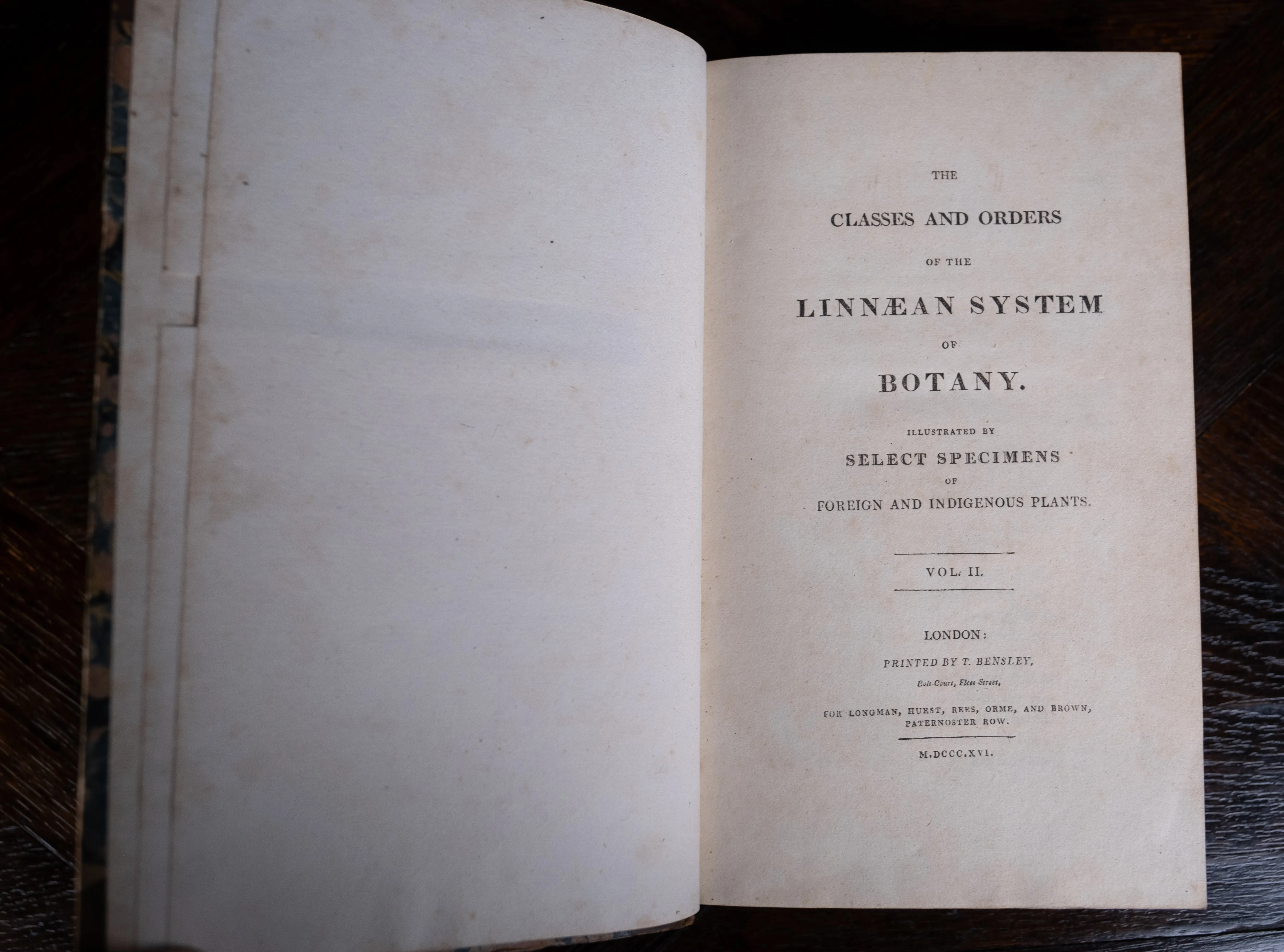1816 The Class And Orders Of The Linnaean System Of Botany. First Edition.