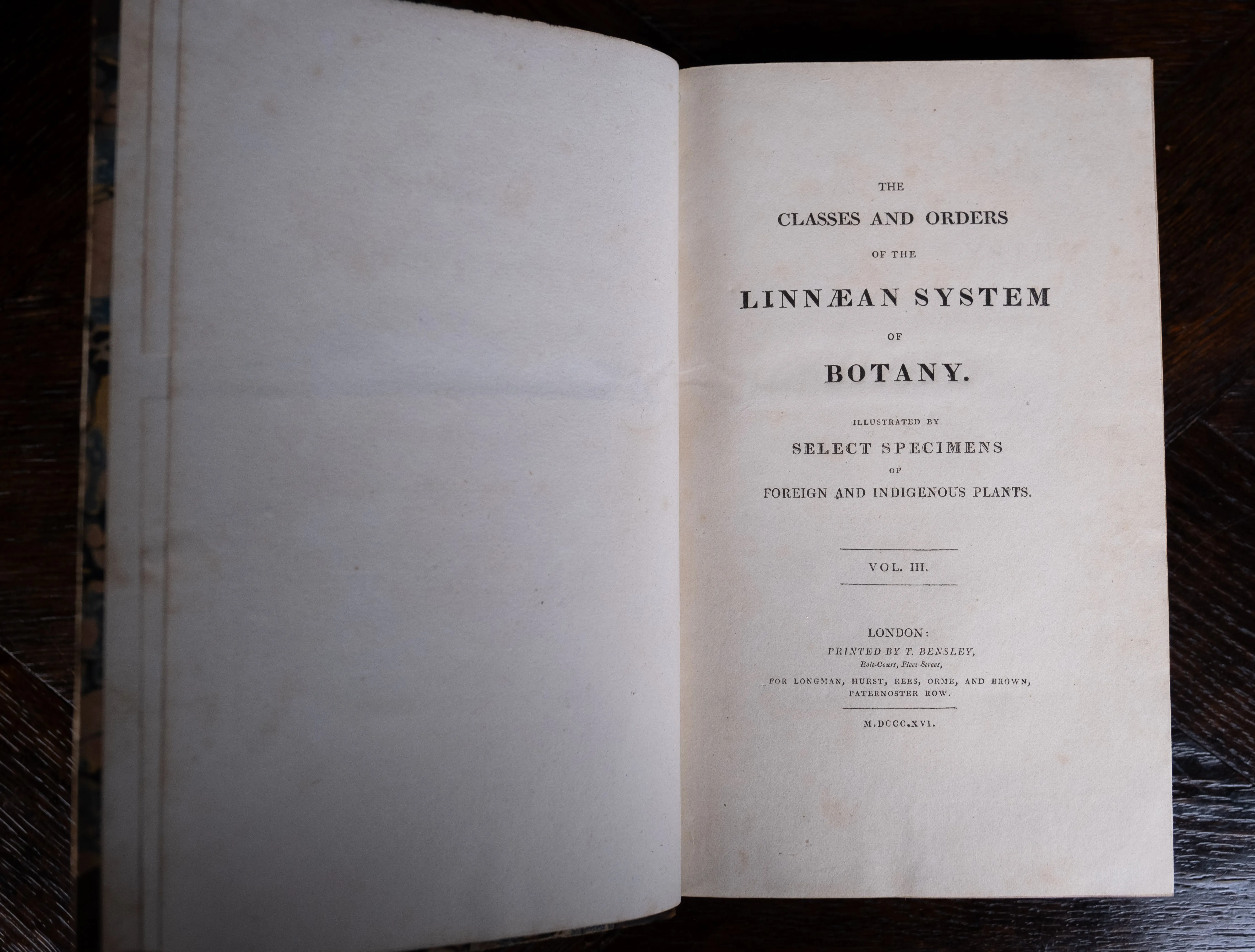 1816 The Class And Orders Of The Linnaean System Of Botany. First Edition.