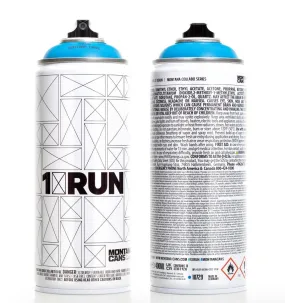 1XRUN Official Collab Blue Magic Spray Paint Can Artwork by Montana MTN