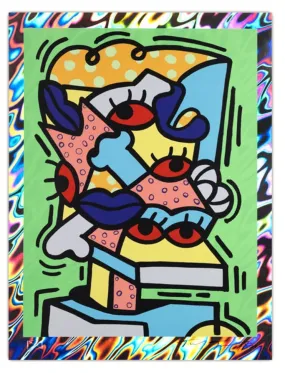 Atomic Lime Holographic Silkscreen Print by Sheefy McFly- Tashif Turner