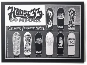 Bad Influences Show Print Black & White Silkscreen Print by House33