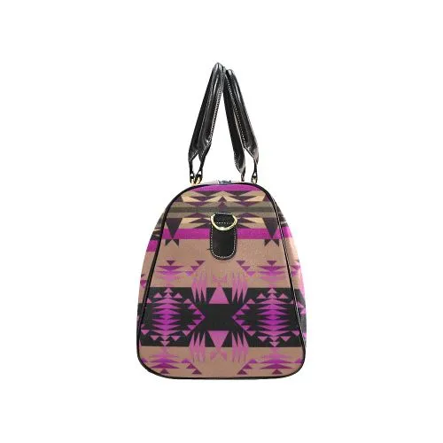 Between the Mountains Berry Waterproof Travel Bag