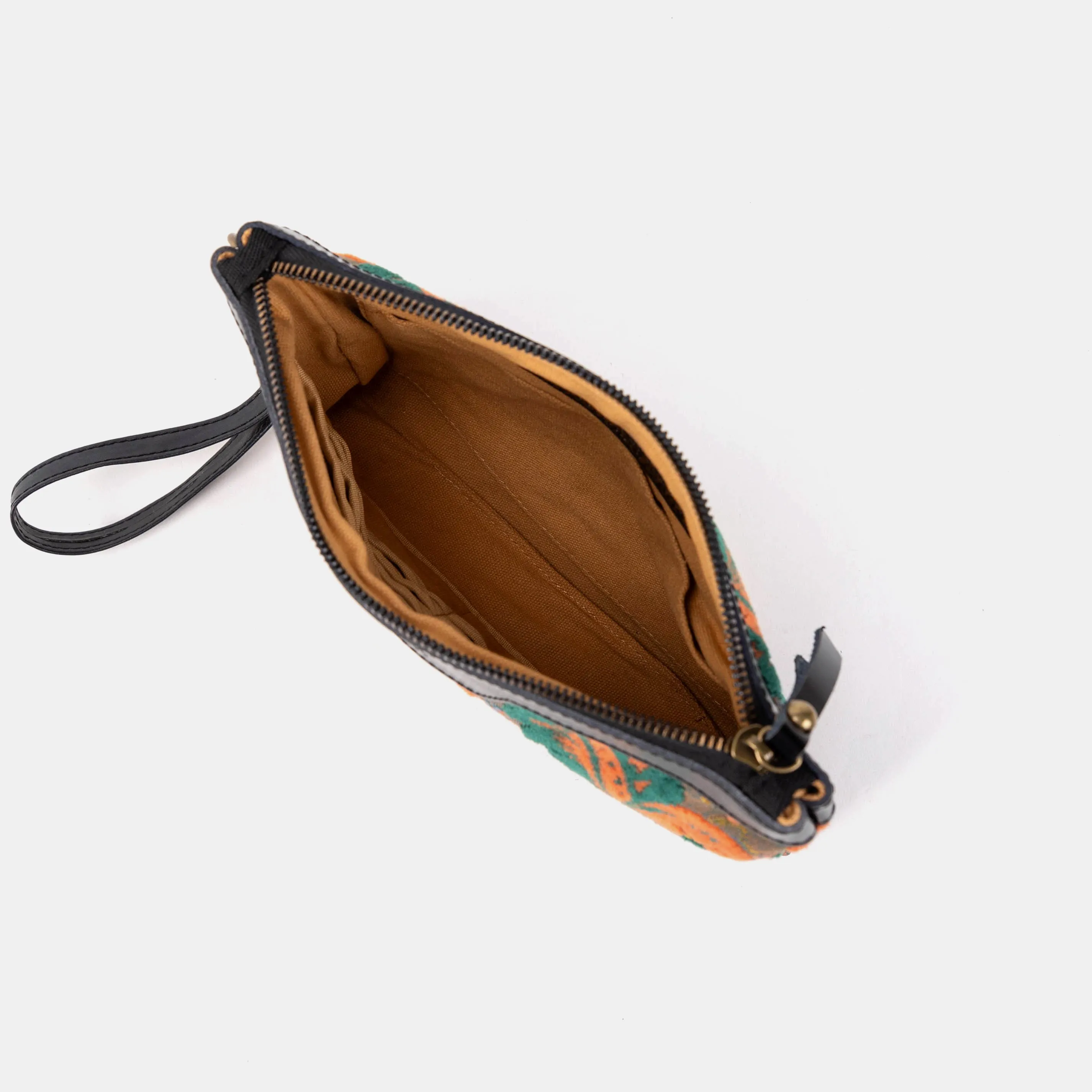 Burnout Velvet Revival Jade Wristlet Clutch