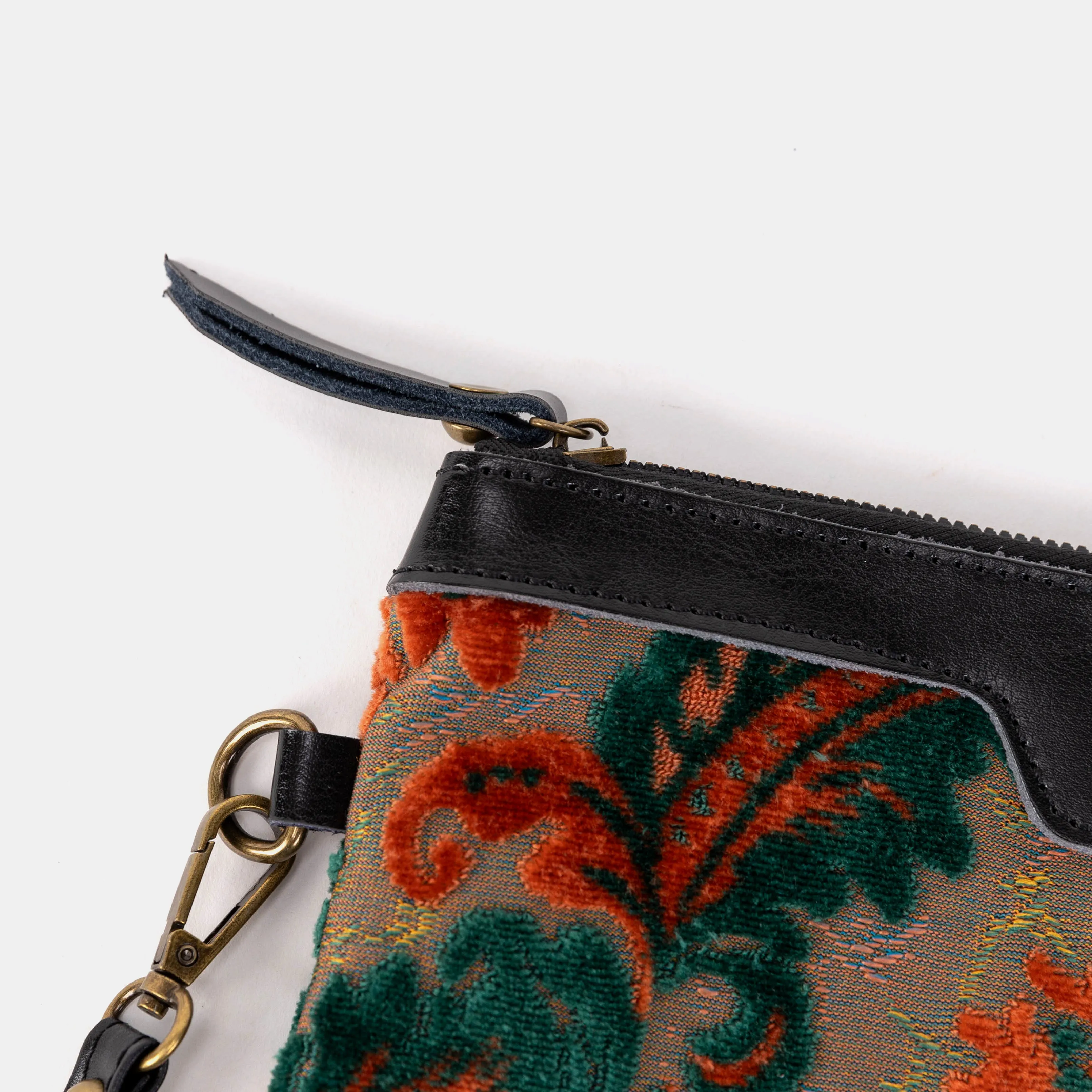 Burnout Velvet Revival Jade Wristlet Clutch