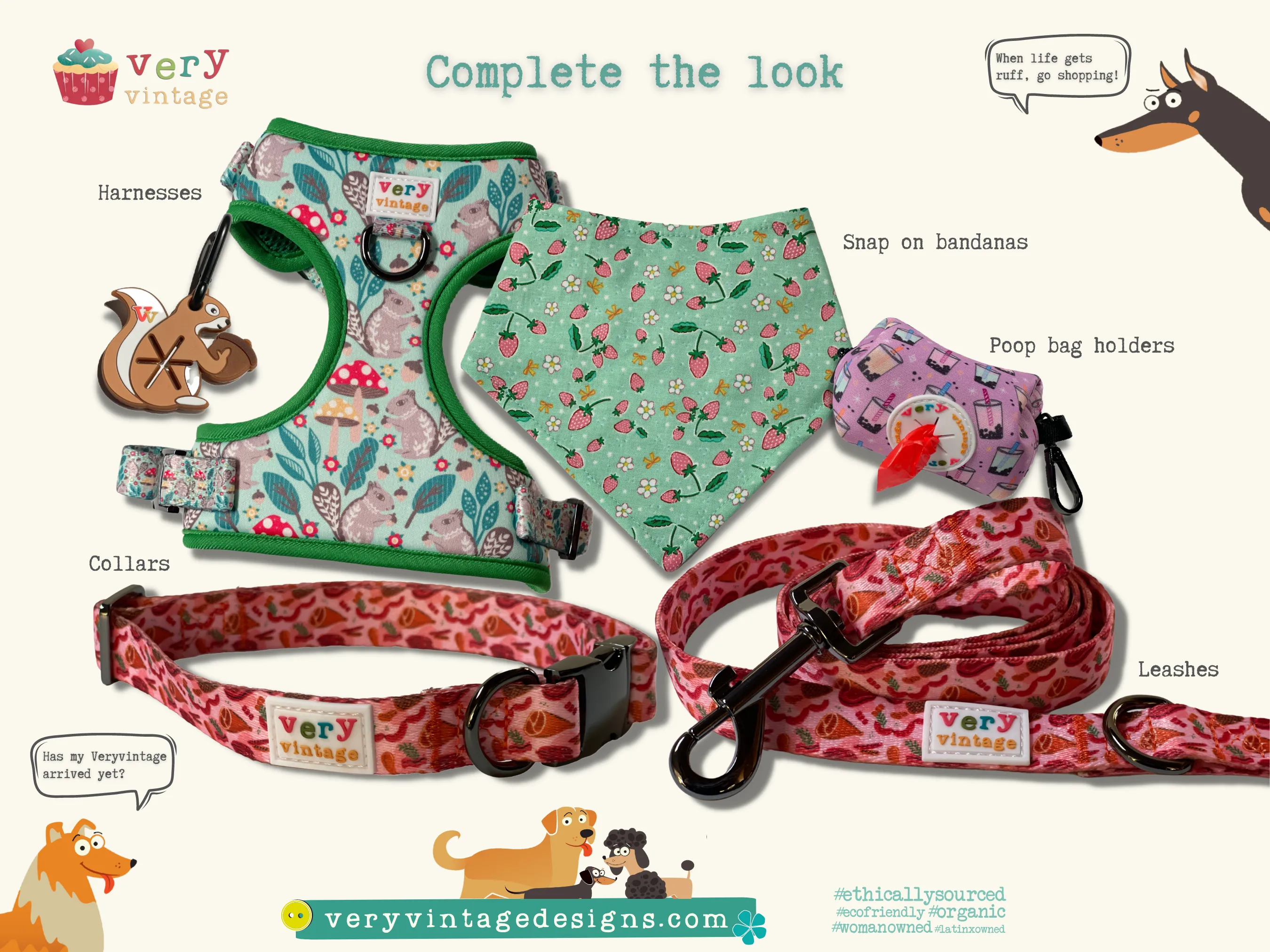 Butcher Shop - Matching Dog Poop Bag Holder