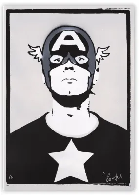 Captain Andy Grey HPM Stencil Silkscreen Print by Copyright