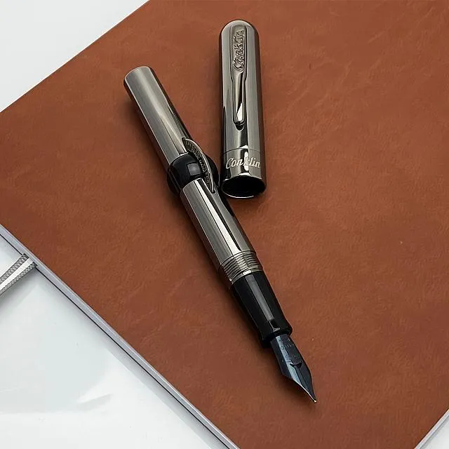Conklin Mark Twain Crescent Filler 1898 Fountain Pen Limited Edition Gunmetal