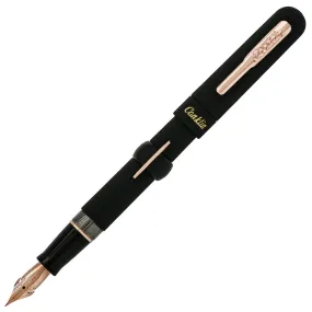 Conklin Mark Twain Crescent Filler 1898 Fountain Pen Limited Edition Superblack Rosegold