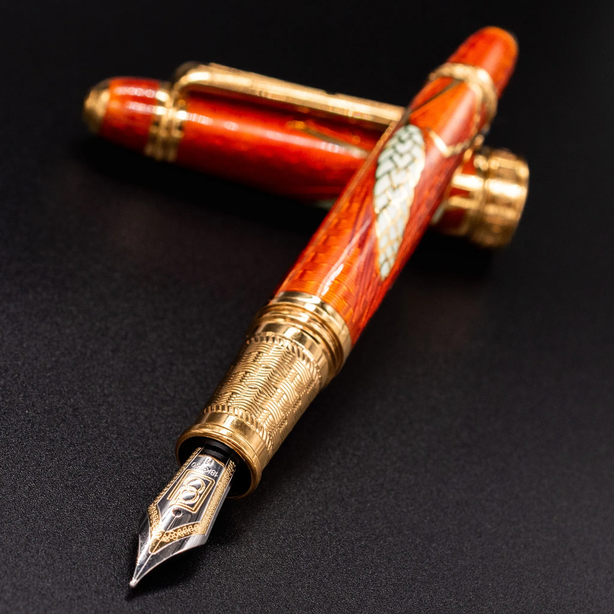 David Oscarson Harvest Fountain Pen - Amber