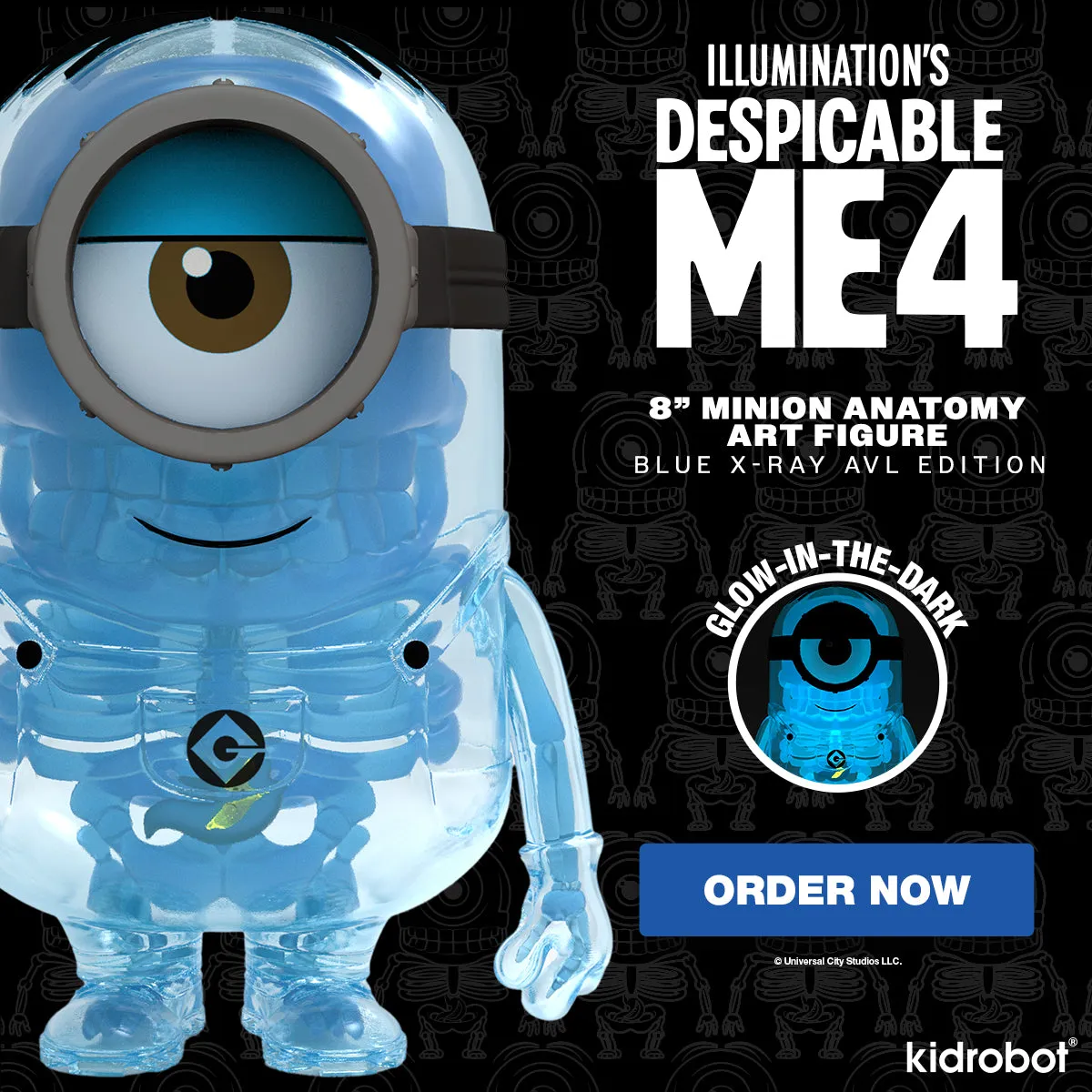 Despicable Me 4 - Minion Anatomy 8" Art Figure - GID X-ray AVL Edition (Limited Edition of 300) (PRE-ORDER) - SOLD OUT