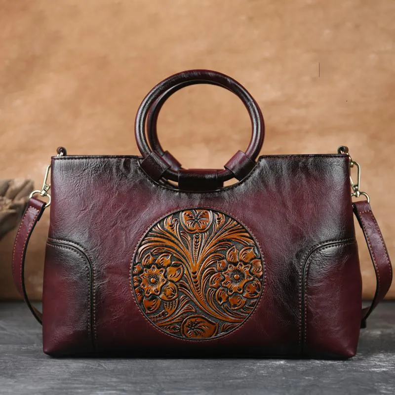 Funki Buys | Bags | Handbags | Women's Embossed Retro Bags