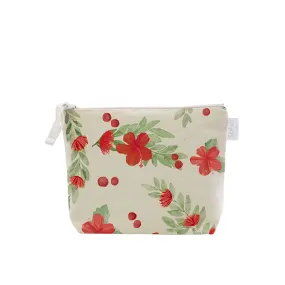 Hibiscus Pattern Cosmetic Bag, Small