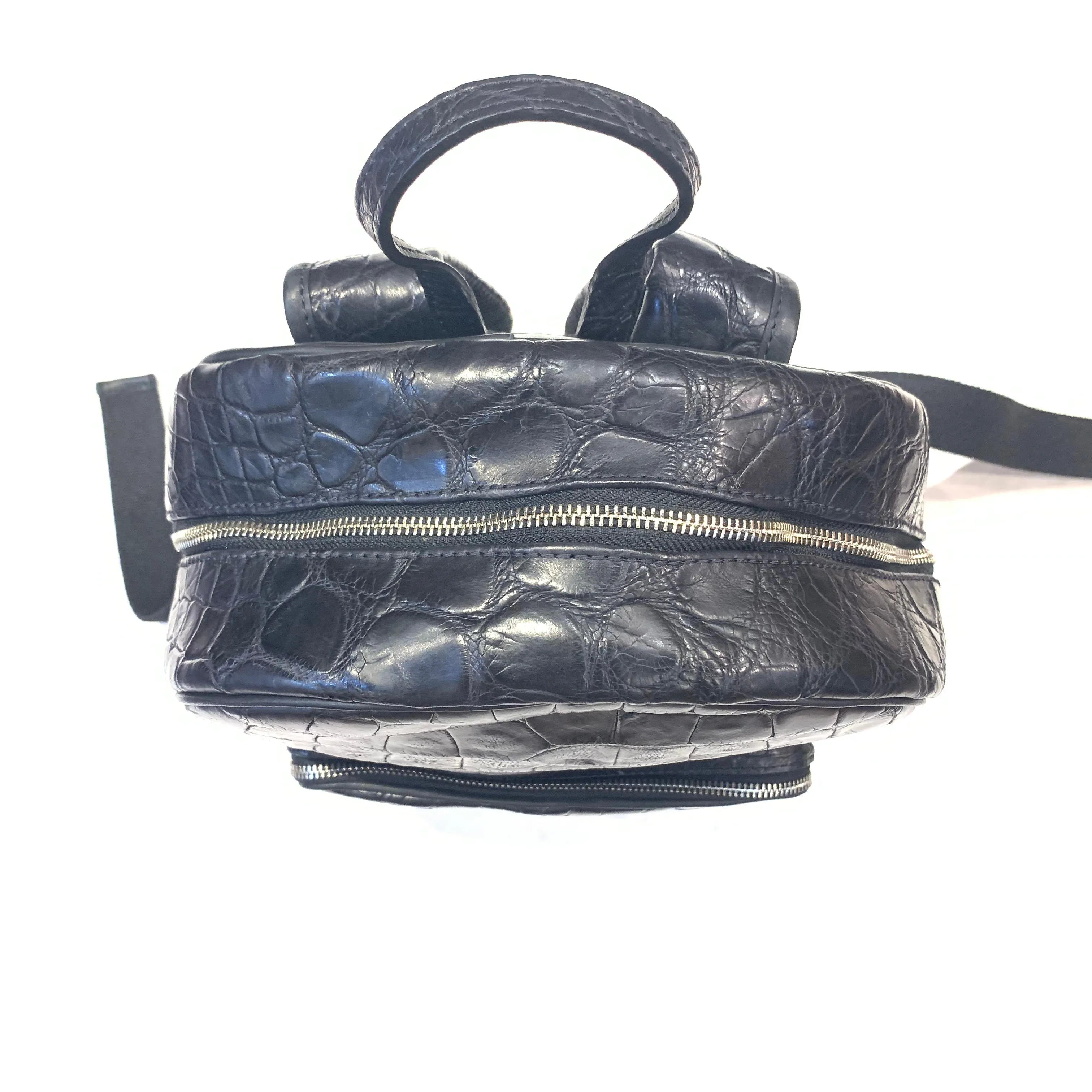 Kashani Black All-Over Alligator Backpack