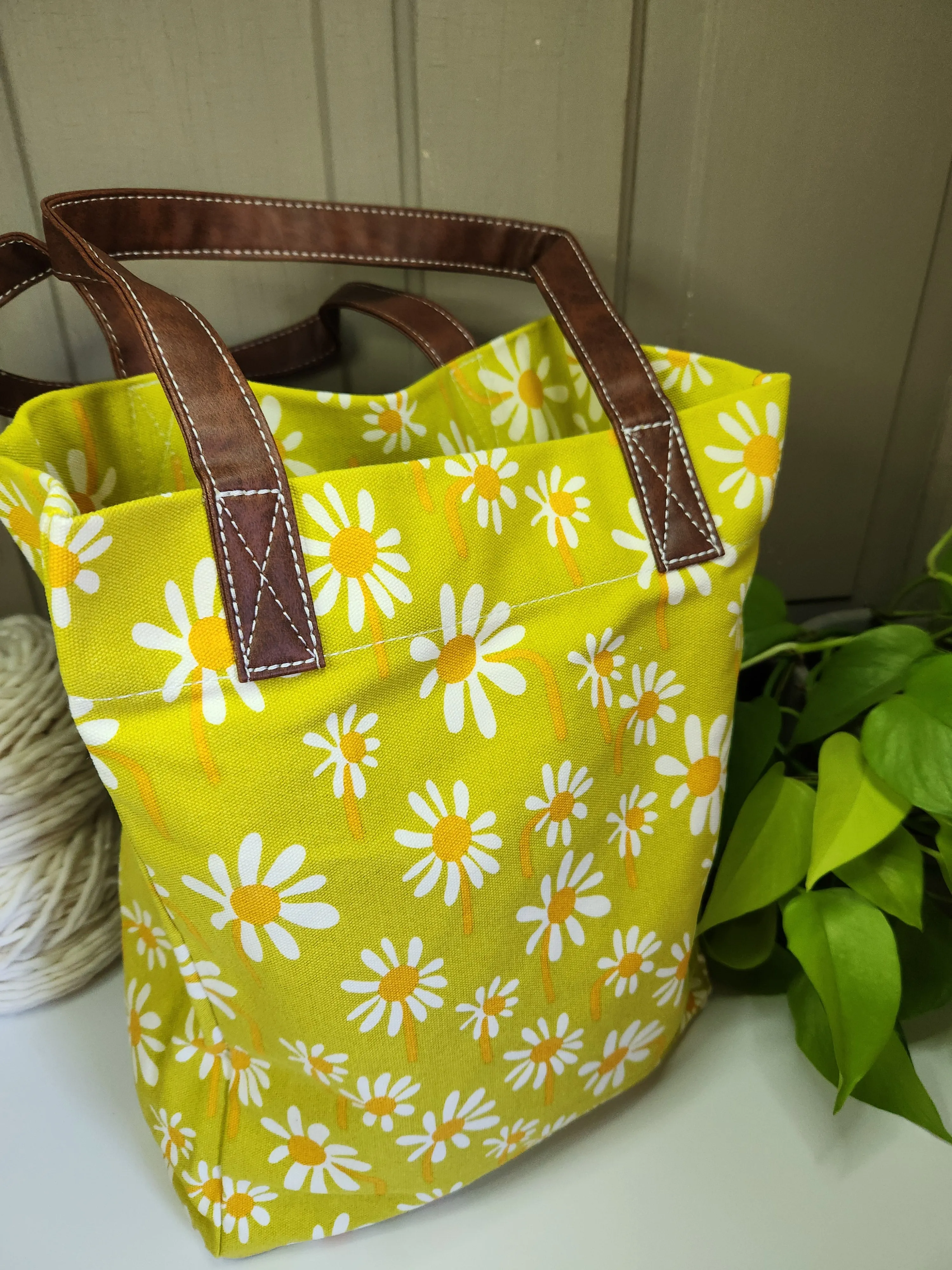 Knitting Project Bag, Market Tote, Catalina