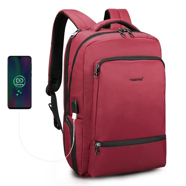 Lifetime Warranty Nylon Backpack Anti theft 22L Men 15.6 inch Laptop Backpack Bag USB Charging Travel Male Mochila Schoolbags