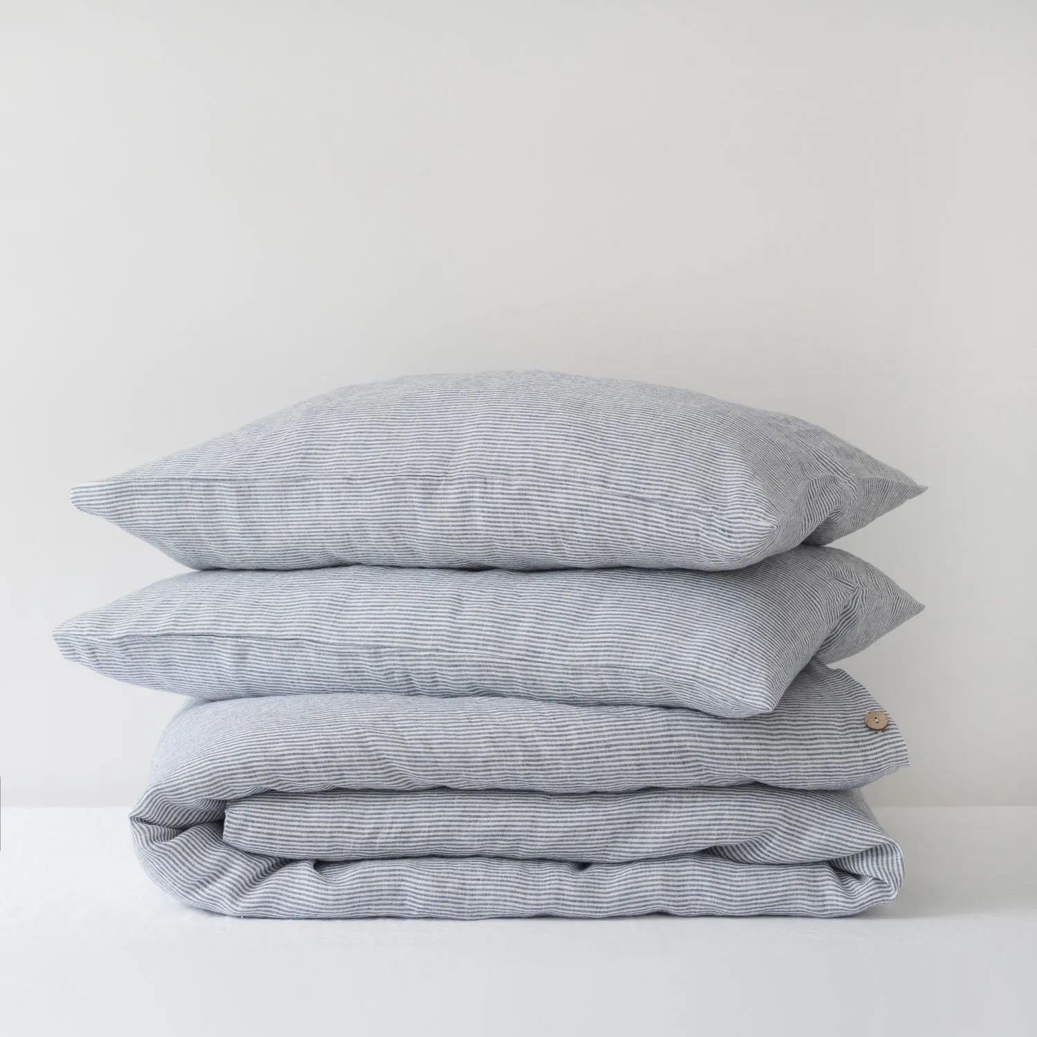 Limited Edition Blue Stripes Linen Duvet Cover