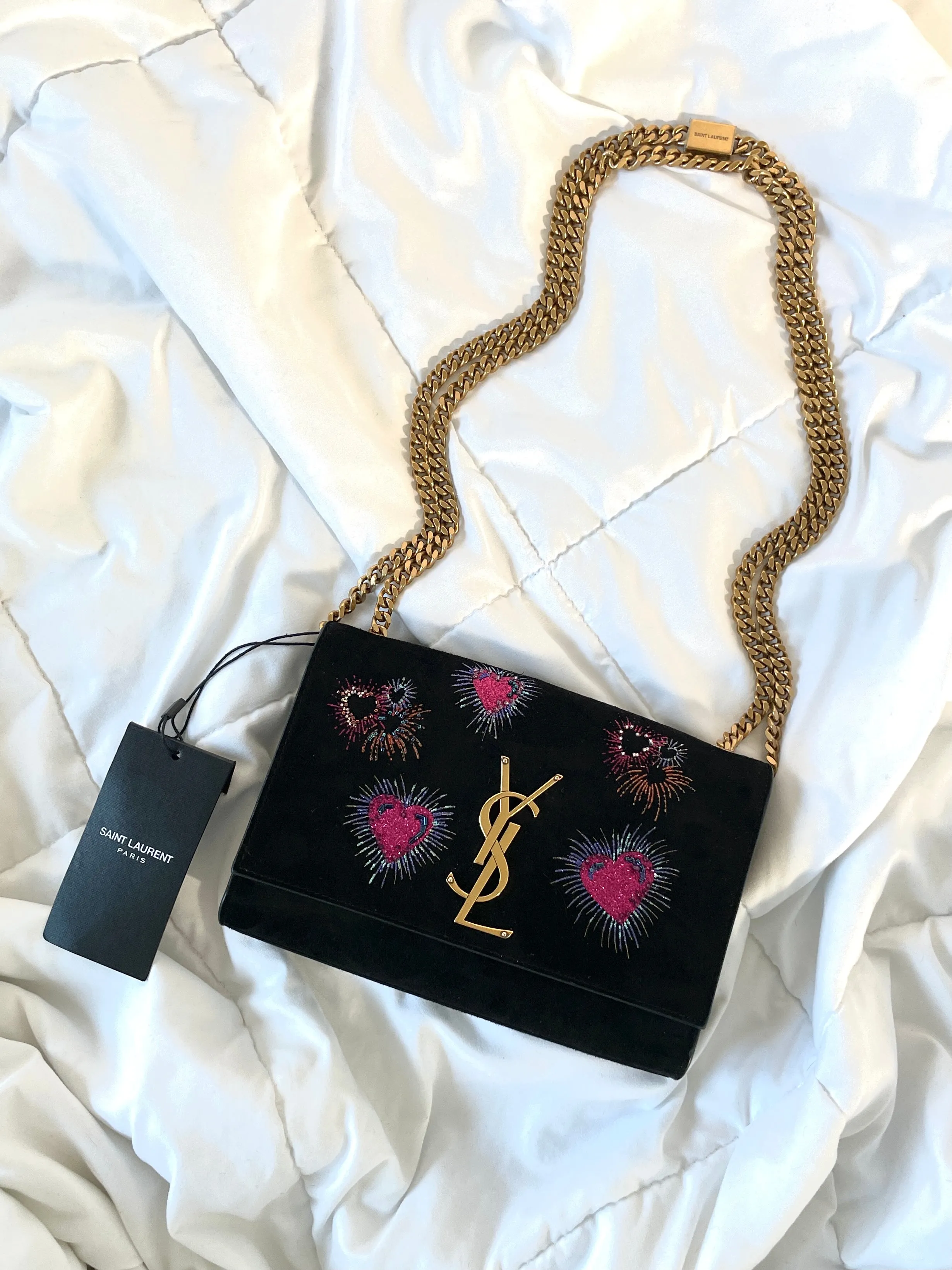Limited Edition YSL Small Kate Hearts Bag