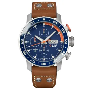 P-51 Titanium Chrono Blue / Orange - LIMITED EDITION