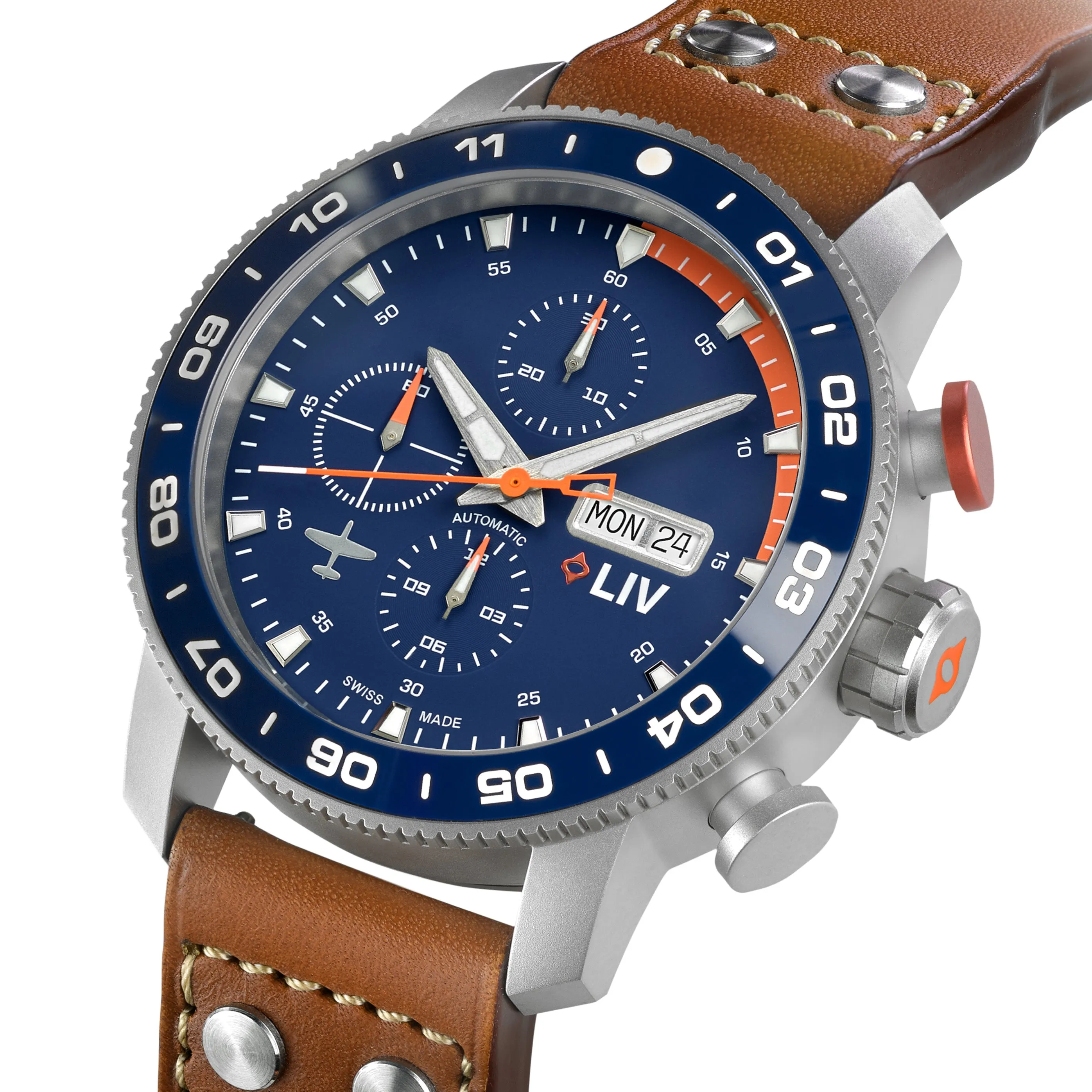 P-51 Titanium Chrono Blue / Orange - LIMITED EDITION