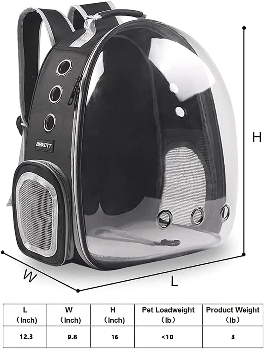 PetVenture Backpack: Airline-Approved Pet Bubble Backpack for Travel, Hiking, and Outdoor Adventures. Purrfect for Cats, Dogs, and More!