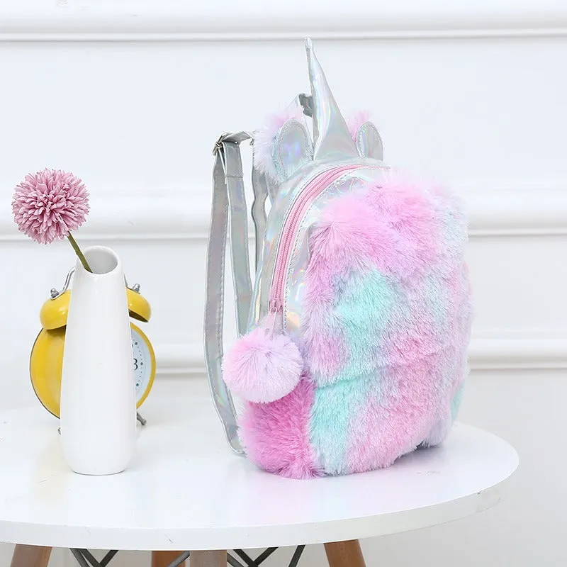 Rainbow Plush Unicorn Backpack