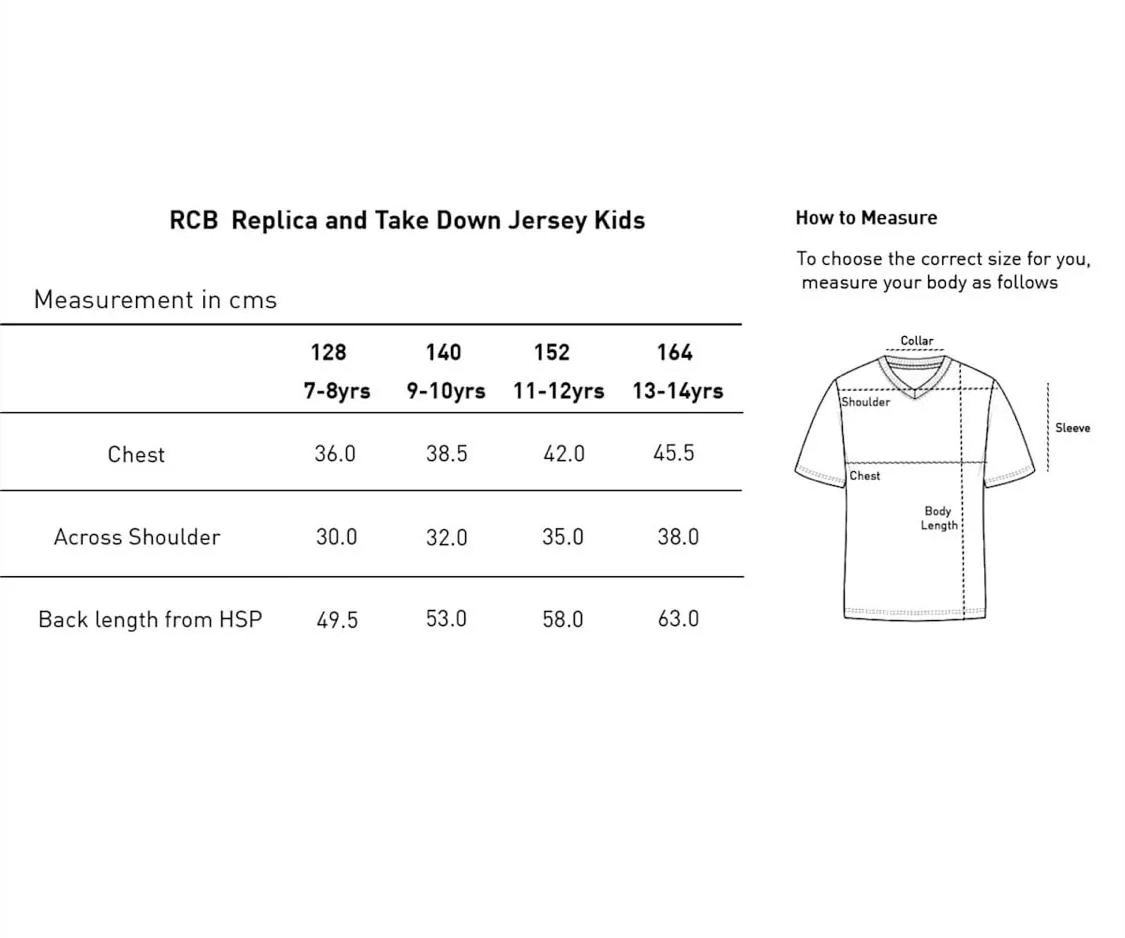 Royal Challengers Bangalore Kid's Take-Down Jersey