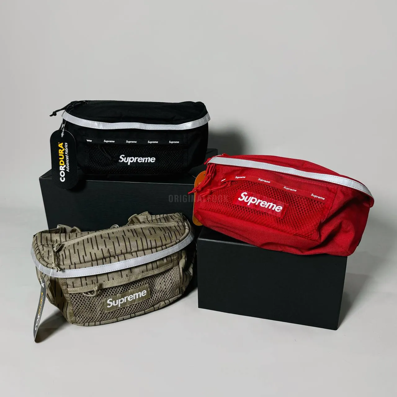 Supreme Reflective Waist Bag Red