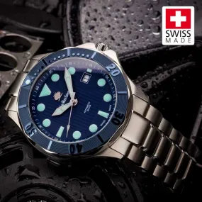 SWC Diver - Blue (Swiss&nbsp;Made Limited&nbsp;Edition) 20x&nbsp;Layers&nbsp;of&nbsp;Super-Luminova