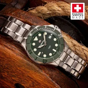 SWC Diver - Green (Swiss&nbsp;Made Limited&nbsp;Edition) 20x&nbsp;Layers&nbsp;of&nbsp;Super-Luminova