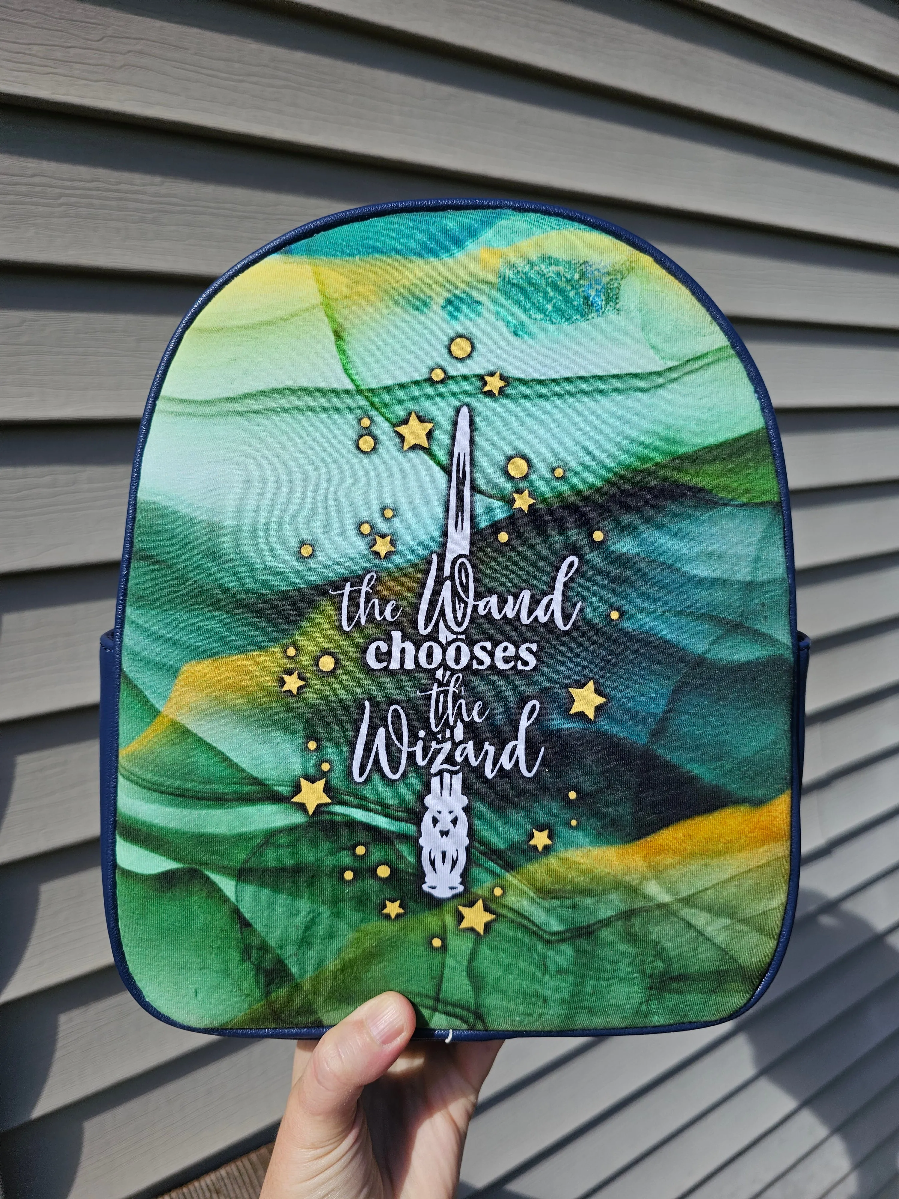 The wand chooses custom mini backpack