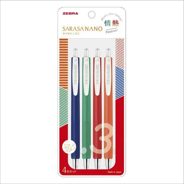 ZEBRA SARASA NANO 0.3MM new neutral pen retro color refill limited combination set