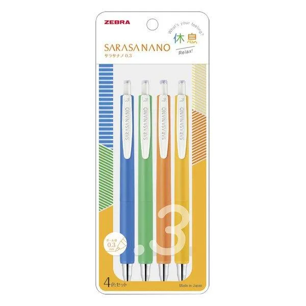 ZEBRA SARASA NANO 0.3MM new neutral pen retro color refill limited combination set